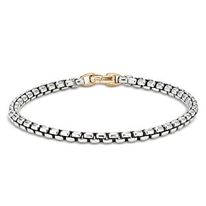 David Yurman 14K Yellow Gold & Sterling Silver Bel Aire Rounded Box Link Bracelet- 3873340