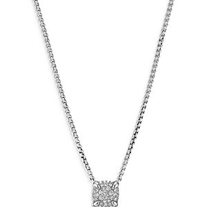 David Yurman Sterling Silver Petite Chatelaine Diamond Pave Pendant Necklace, 16-18- 4002419