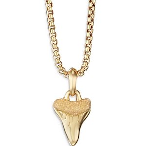 David Yurman Men's 18K Yellow Gold Shark's Tooth Amulet- 4002020