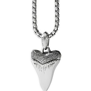 David Yurman Men's Sterling Silver Shark's Tooth Amulet- 4001974