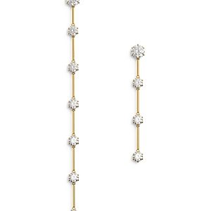 Swarovski Constella Crystal Asymmetrical Linear Drop Earrings in Gold Tone- 4103603