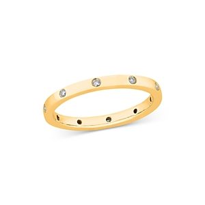 Bloomingdale's Diamond Burnished Set Stacking Band in 14K Yellow Gold, 0.08 ct. t.w. - 100% Exclusive- 4083869