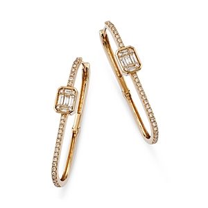 Bloomingdale's Diamond Oval Hoop Earrings in 14K Yellow Gold, 0.52 ct. t.w. - 100% Exclusive- 4124419