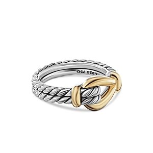 David Yurman 18K Yellow Gold & Sterling Silver Thoroughbred Loop Ring- 4002139