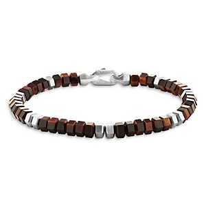 David Yurman Men's Spiritual Beads Hex Bracelet with Red Tiger's Eye- 4001884