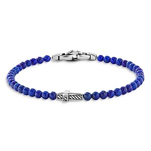 David Yurman Men's Spiritual Beads Cross Station Bracelet with Lapis Lazuli- 4001879