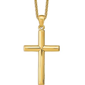 Bloomingdale's Men's Polished Cross Pendant Necklace in 14K Yellow Gold, 20 - 100% Exclusive- 4133487