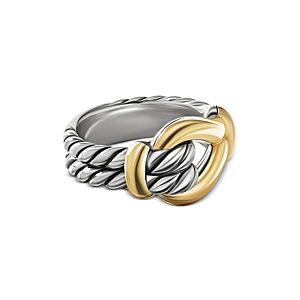 David Yurman 18K Yellow Gold & Sterling Silver Thoroughbred Loop Ring- 4002148