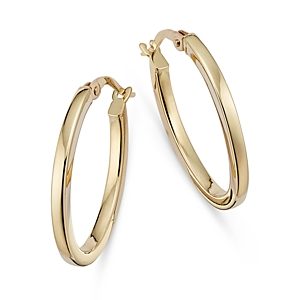 Alberto Amati 14K Yellow Gold Polished Oval Hoop Earrings- 4087730