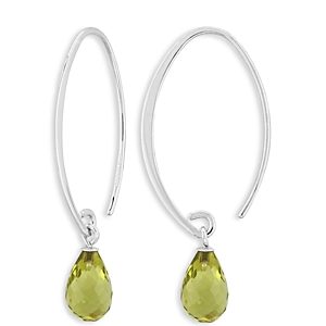 Bloomingdale's Simple Sweep Peridot Threader Earrings in Sterling Silver - 100% Exclusive- 4138340