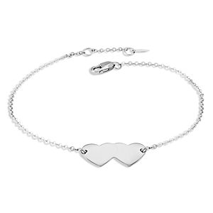 Bloomingdale's Double Heart Link Bracelet in Sterling Silver - 100% Exclusive- 4138343