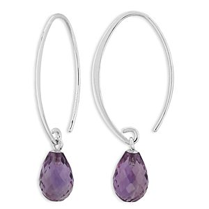 Bloomingdale's Simple Sweep Amethyst Threader Earrings in Sterling Silver - 100% Exclusive- 4138338