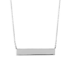 Bloomingdale's Engravable Bar Pendant Necklace in Sterling Silver, 18 - 100% Exclusive- 4138347