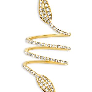 Graziela Gems 18K Yellow Gold Folha Diamond Coil Ring- 4126223