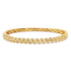 Graziela Gems 18K Yellow Gold Folha Diamond Bangle Bracelet- 4126218