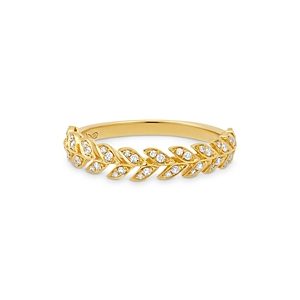 Graziela Gems 18K Yellow Gold Folha Diamond Vine Band- 4126221