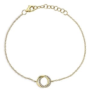 Moon & Meadow 14K Yellow Gold Diamond Love Knot Chain Bracelet- 4101102