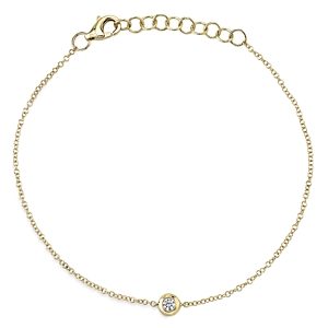 Moon & Meadow 14K Yellow Gold Diamond Bezel Chain Bracelet - 100% Exclusive- 4101094