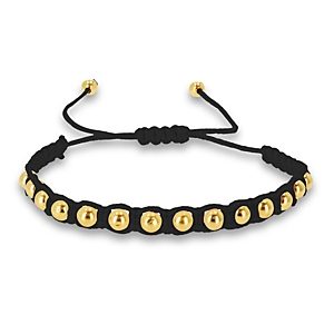 Rachel Reid 14K Yellow Gold Beaded Satin Cord Toggle Bracelet- 4161113