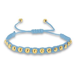 Rachel Reid 14K Yellow Gold Beaded Satin Cord Toggle Bracelet- 4161113