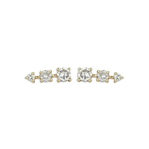 Rachel Reid 14K Yellow Gold Diamond Spray Statement Earrings- 4160768