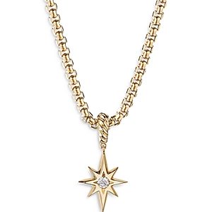 David Yurman 18K Yellow Gold Cable Collectibles North Star Birthstone Charm- 3832732