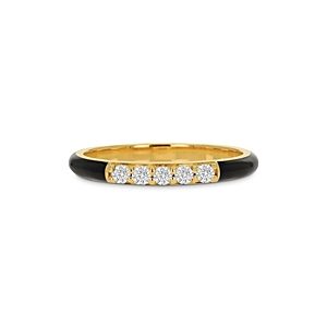 Rachel Reid 14K Yellow Gold Diamond & Enamel Stacking Band- 4161138