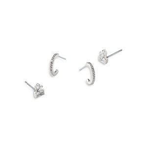 Nadri Zoe Cubic Zirconia Stud & Hoop Earrings, Set of 2- 4142997