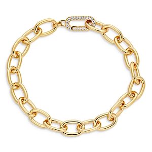 Nadri Gemma Pave Chain Link Bracelet in 18K Gold Plate- 4142993