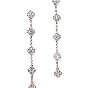 Bloomingdale's Diamond Clover Linear Drop Earrings in 14K White Gold, 0.50 ct. t.w. - 100% Exclusive- 4113722