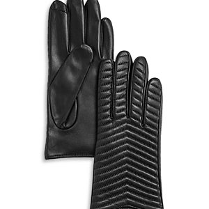 Aqua Quilted Leather Tech Gloves - 100% Exclusive- 4168260