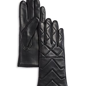 Aqua Quilted Leather Tech Gloves - 100% Exclusive- 4168259