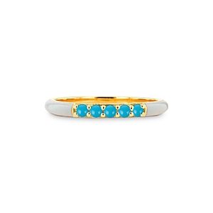 Rachel Reid 14K Yellow Gold & Enamel Turquoise Ring- 4161143