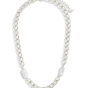Sterling Forever Genuine Pearl Chain Necklace, 16-18- 4154871