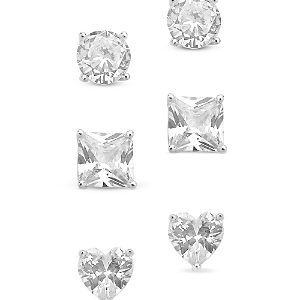 Sterling Forever Statement Stud Earrings, Set of 3- 4154849