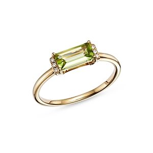 Bloomingdale's Peridot & Diamond Accent Stacking Ring in 14K Yellow Gold - 100% Exclusive- 4177644