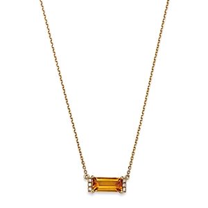 Bloomingdale's Citrine & Diamond Accent Bar Necklace in 14K Yellow Gold, 16-18 - 100% Exclusive- 4177637
