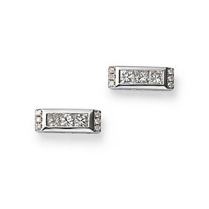 Bloomingdale's Diamond Bar Stud Earrings in 14K White Gold, 0.38 ct. t.w. - 100% Exclusive- 4937867