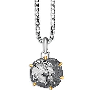 David Yurman Sterling Silver & 18K Yellow Gold Zodiac Gemini Amulet Enhancer- 4313045