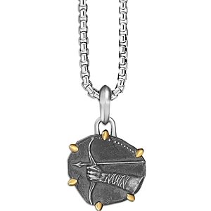 David Yurman Sterling Silver & 18K Yellow Gold Zodiac Sagittarius Amulet Enhancer- 4313041