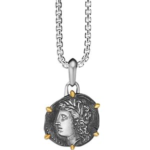 David Yurman Sterling Silver & 18K Yellow Gold Zodiac Virgo Amulet Enhancer- 4313044
