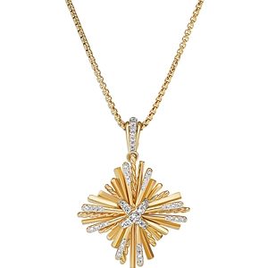 David Yurman 18K Yellow Gold Angelika Maltese Pendant in with Diamonds- 4002764