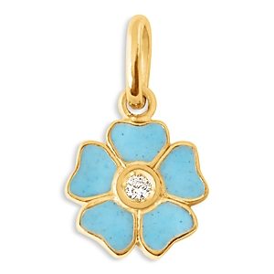 Gigi Clozeau 18K Yellow Gold Diamond Resin Flower Pendant- 4175986