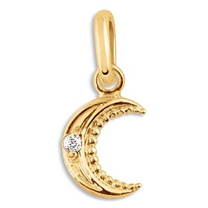 Gigi Clozeau 18K Yellow Gold Diamond Petite Moon Pendant- 4175990