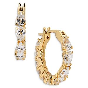 Nadri Tezoro Pear Shape Cubic Zirconia Hoop Earrings- 4113695