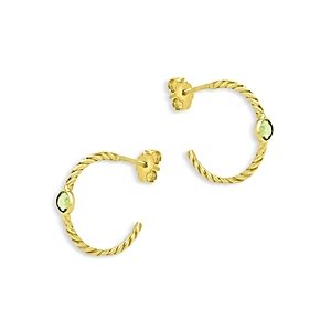 Bloomingdale's Peridot Twisted Hoop Earrings in 14K Yellow Gold - 100% Exclusive- 4186096