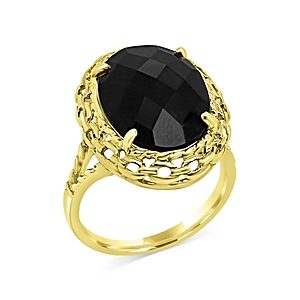 Bloomingdale's Onyx Oval Statement Ring in 14K Yellow Gold - 100% Exclusive- 4186098