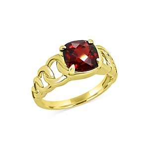 Bloomingdale's Garnet Chain Link Ring in 14K Yellow Gold - 100% Exclusive- 4186101