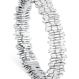 Suzanne Kalan 18K White Gold Diamond Baguette Bangle Bracelet- 3819807