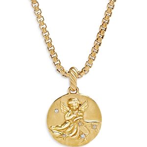 David Yurman 18K Yellow Gold Diamond Aquarius Amulet Pendant- 4250411